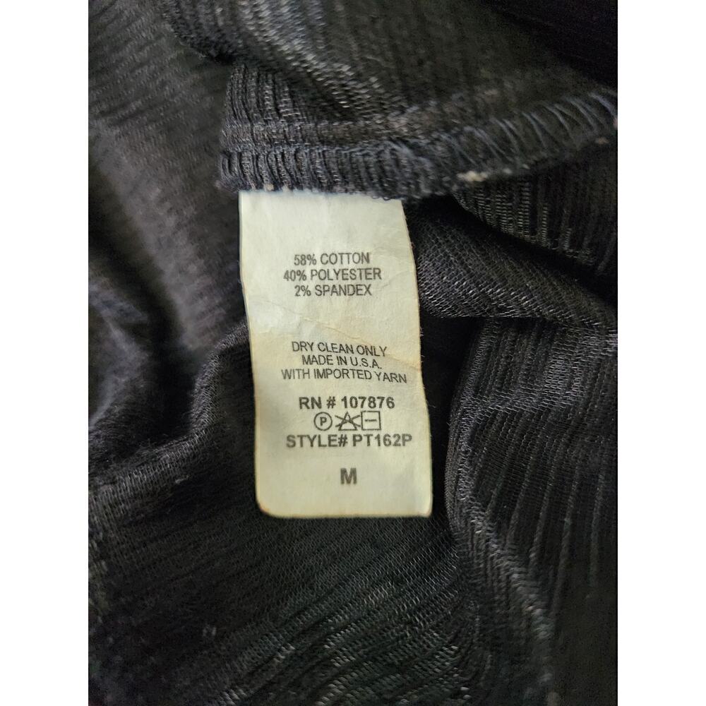 Comfy USA sweater jacket/shacket Sz M Pockets career office classic black gray - Picture 7 of 9